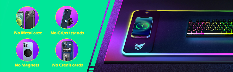 wireless charging mouse pad