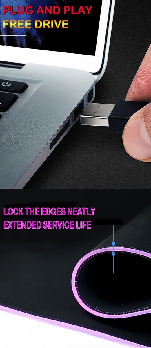 City LED Gaming Smooth Surface Mouse Pad