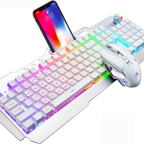Recharging Wireless Gaming Mechanical Keyboard with Wireless Mouse