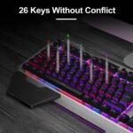 Wireless Gaming Keyboard  Mouse and Large RGB Mouse Pad
