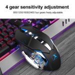 Wireless Gaming Keyboard  Mouse and Large RGB Mouse Pad